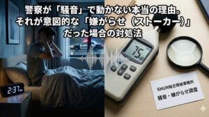 警察が「騒音」で動かない本当の理由。それが意図的な「嫌がらせ（ストーカー）」だった場合の対処法