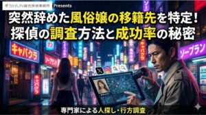 突然辞めた風俗嬢の移籍先を特定！探偵の調査方法と成功率の秘密
