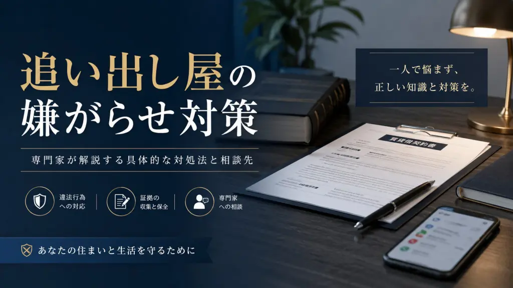 退去を迫る嫌がらせと追い出し屋被害の証拠を整理する相談風景