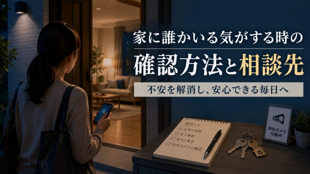 家に誰かいる気がする時の確認方法と相談先