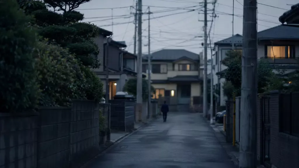 住宅街で町内会トラブルや近隣嫌がらせが起きる可能性を示すイメージ